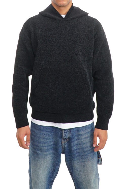 Velvet Hoodie Sweatshirt-Black