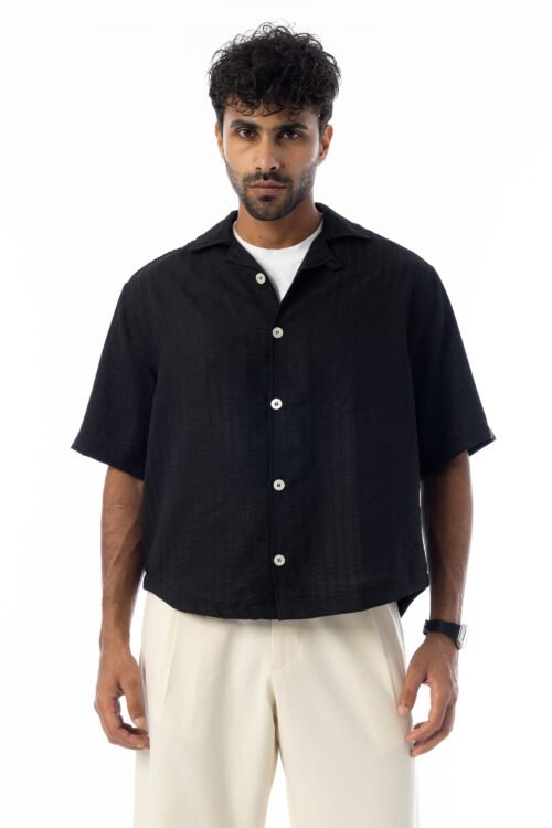 قميص نص كم بوكسي فيت – Black